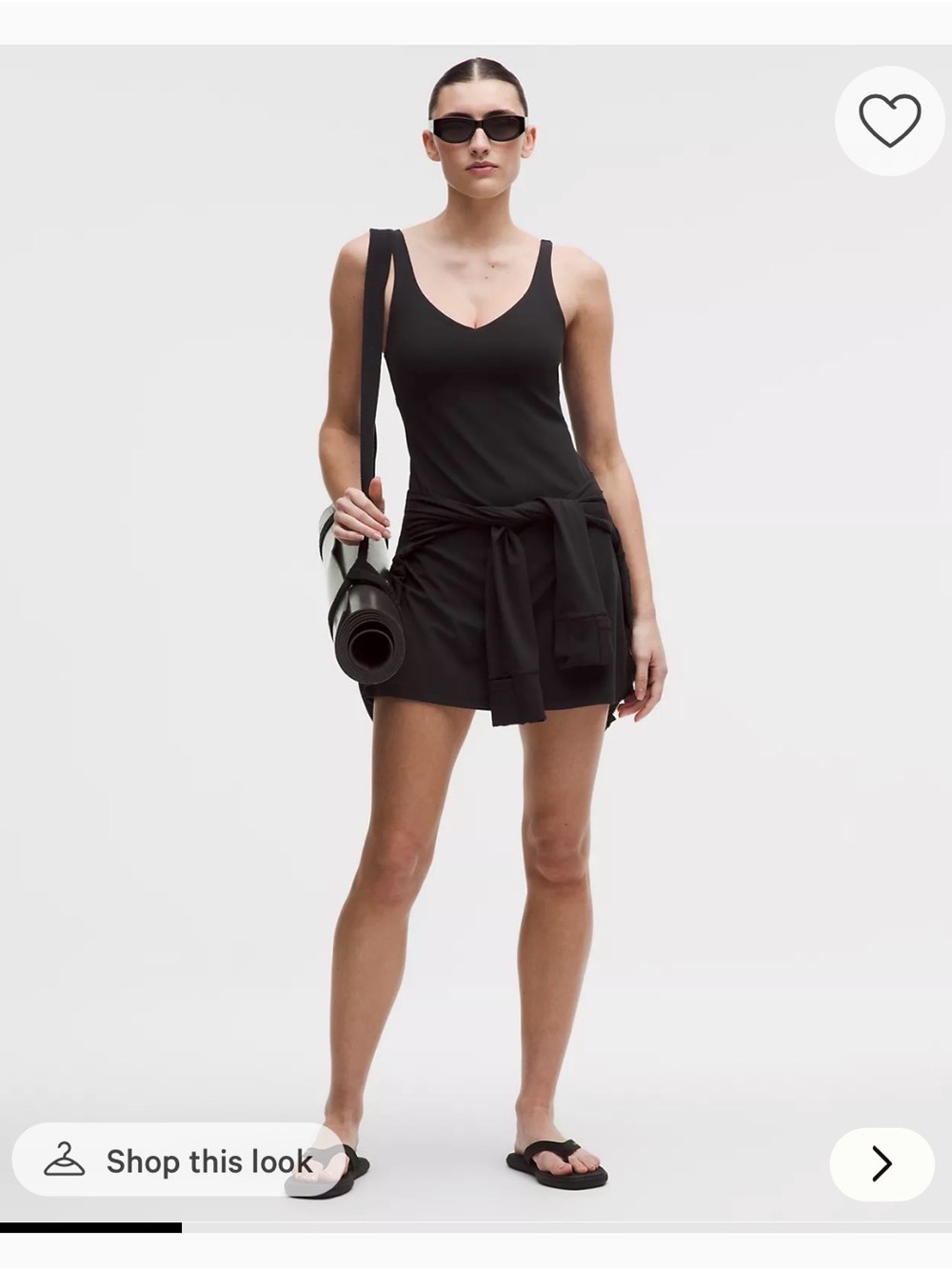lululemon athletica Black Tank Dress with Attached Skort